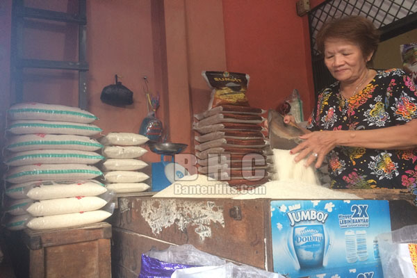 Pedagang tepung dan Pedagang Beras di Pasar Kranggot