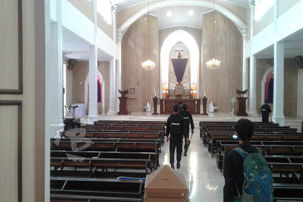 Sembilan gereja di Kota Serang gelar Paskah, tim jibom polda banten sterilisasi gereja