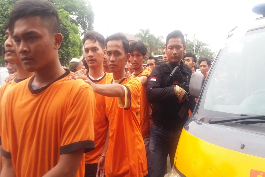 Anggota The Jakmania Ditangkap Polres Metro Tangerang Kota