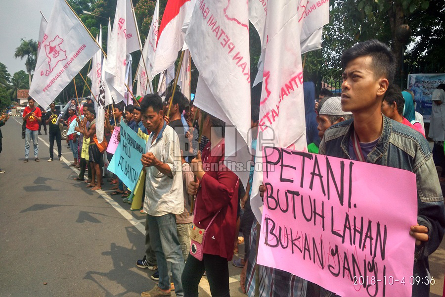 Demo Petani di Kabupaten Lebak soal Kahan HGU