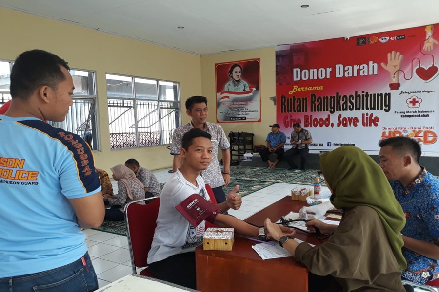 Donor Darah di Rutan Rangkasbitung