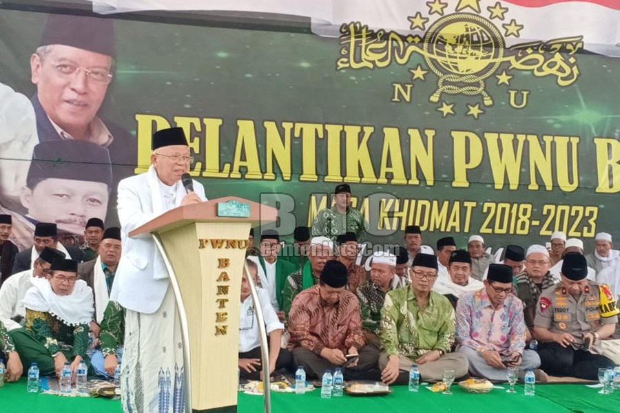 Ma'ruf Amin Hadiri Pelantikan PWNU Banten
