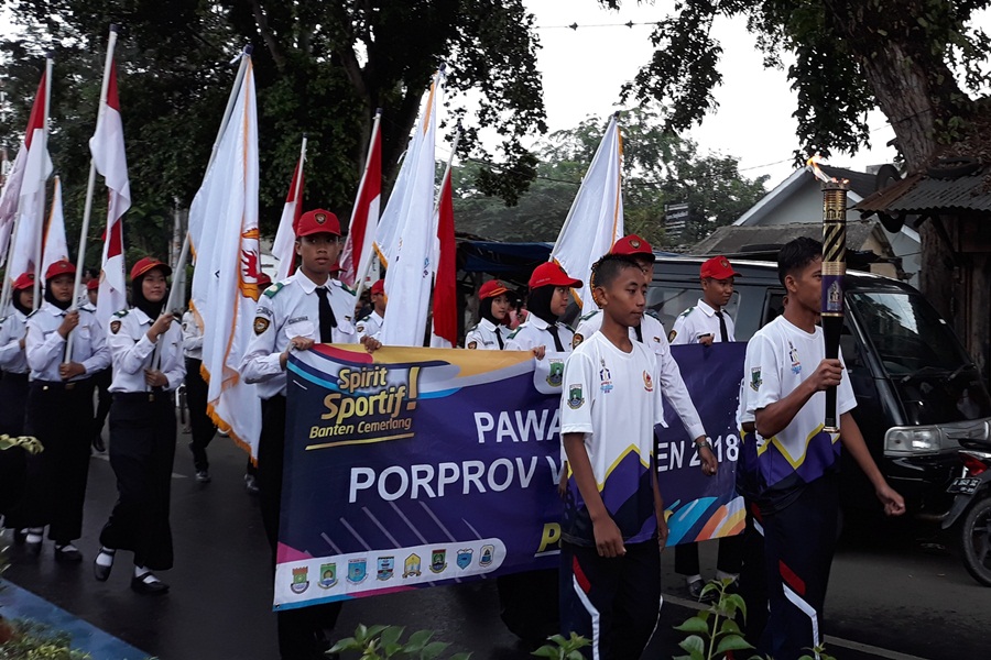 Obor Porprov Banten di Rangkasbitung