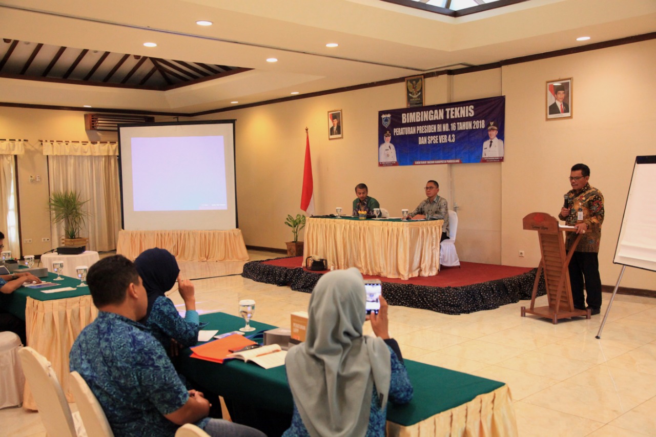 ULP Kabupaten Pandeglang menggelar Bimbingan Teknis Peraturan Presiden (Pepres) Nomor 16 tahun 2018 dan Upgrade Sistem Pengadaan Secara Elektronik (SPSE)