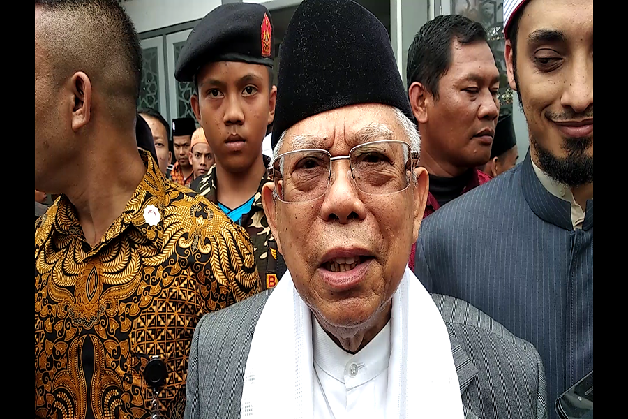 KH. Ma'ruf Amin acara milad ke-75 Ponpes Nurul El-Falah Kabupaten Serang